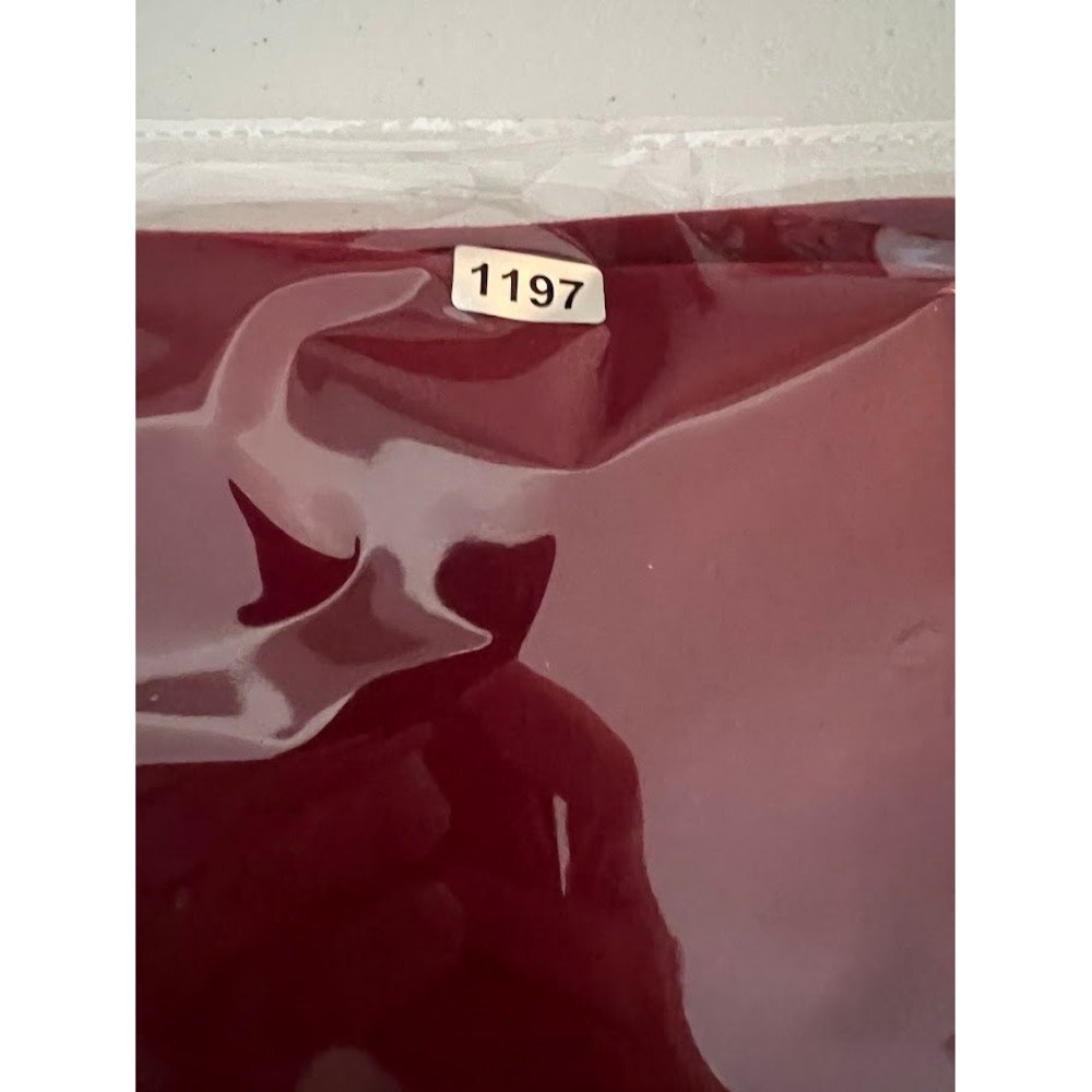 English Factory Ruffle Puff Sleeve Top XL Burgundy Sheer Mix Media Anthropologie - Picture 9 of 9